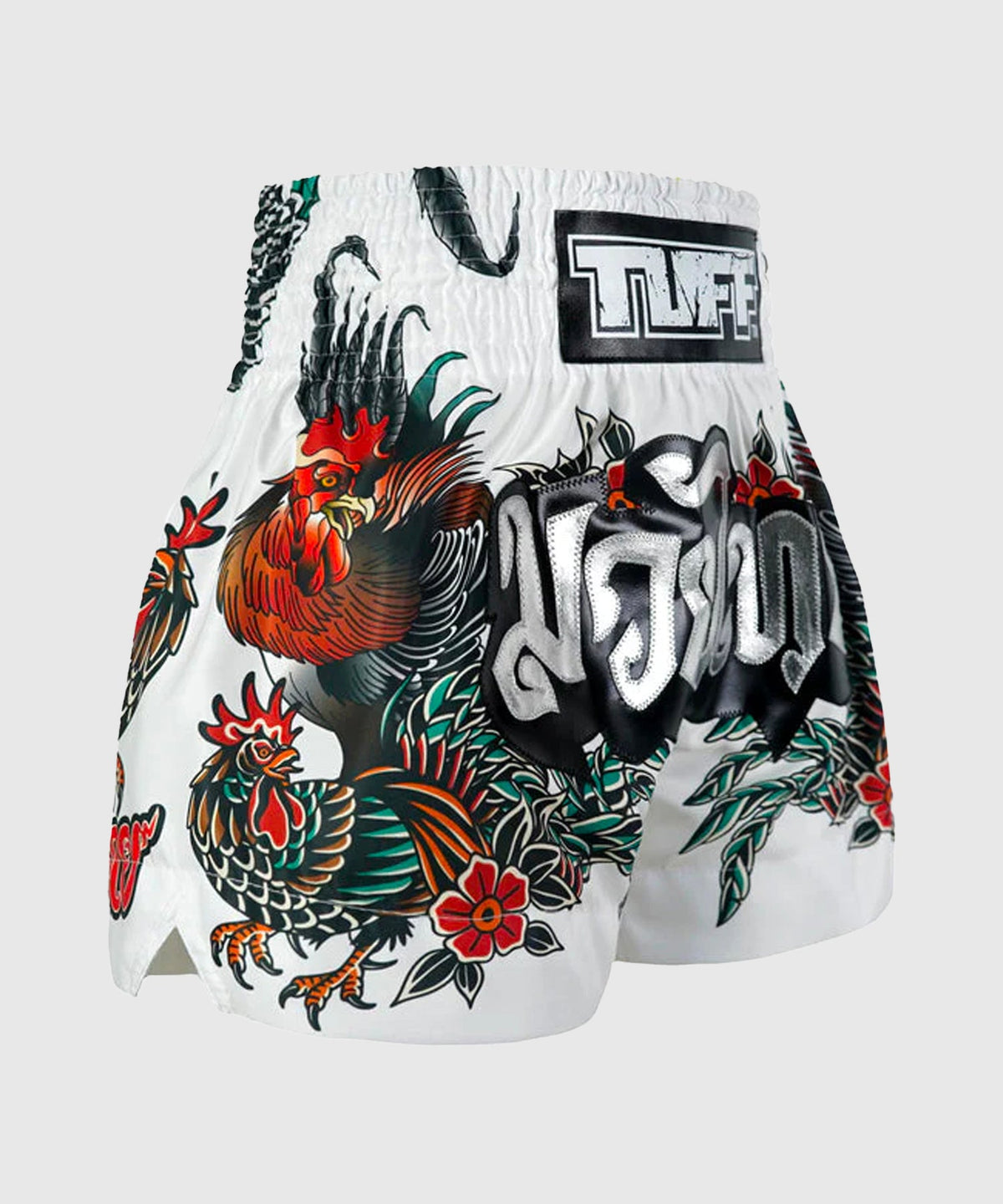 Short de Muay Thai Tuff Origin Of Thai Rooster - Blanc