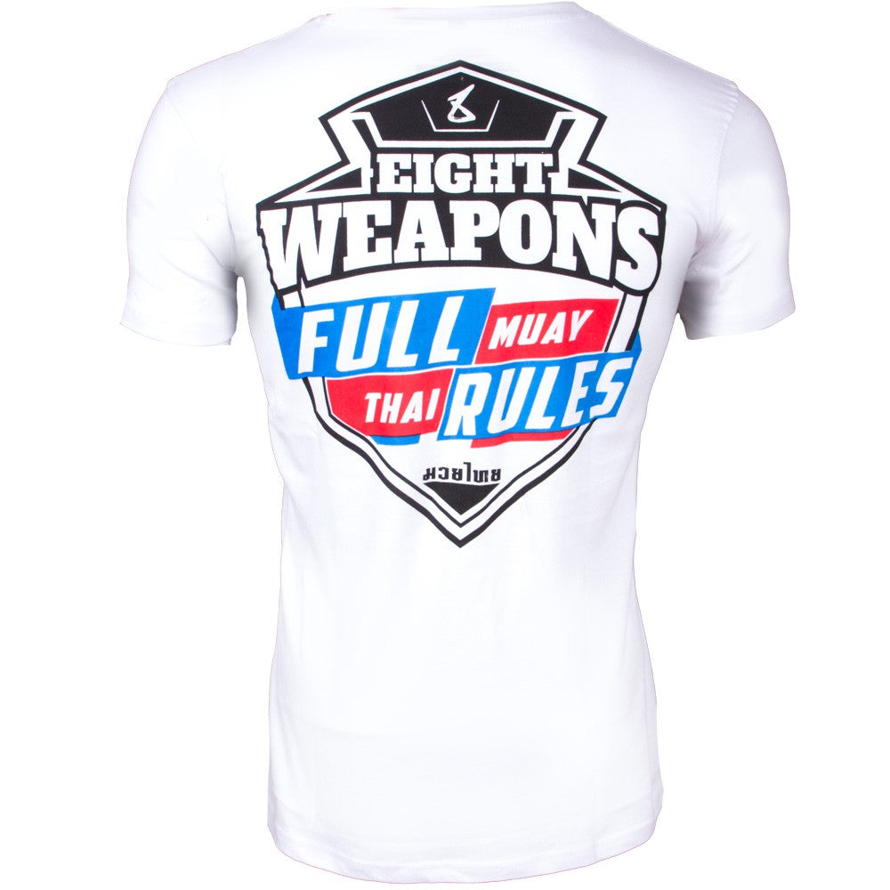 8 Weapons Full Muay Thai Rules Camiseta - Blanco