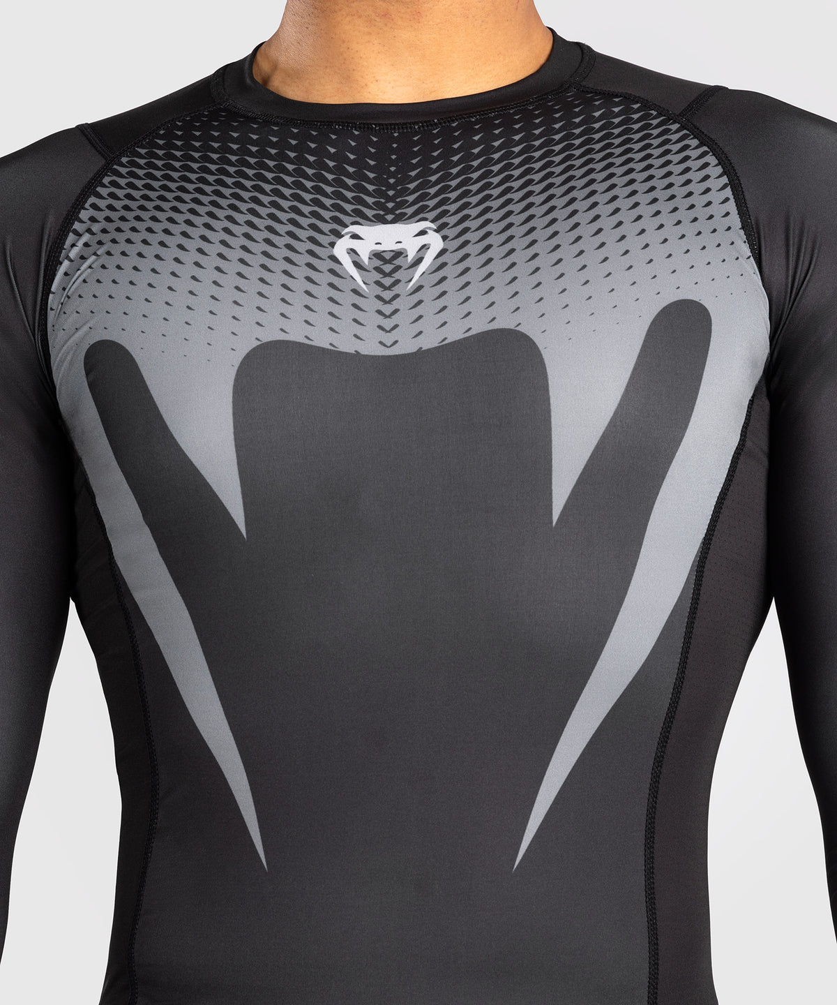 Venum No Gi Rashguards - Schwarz/Silbergrau
