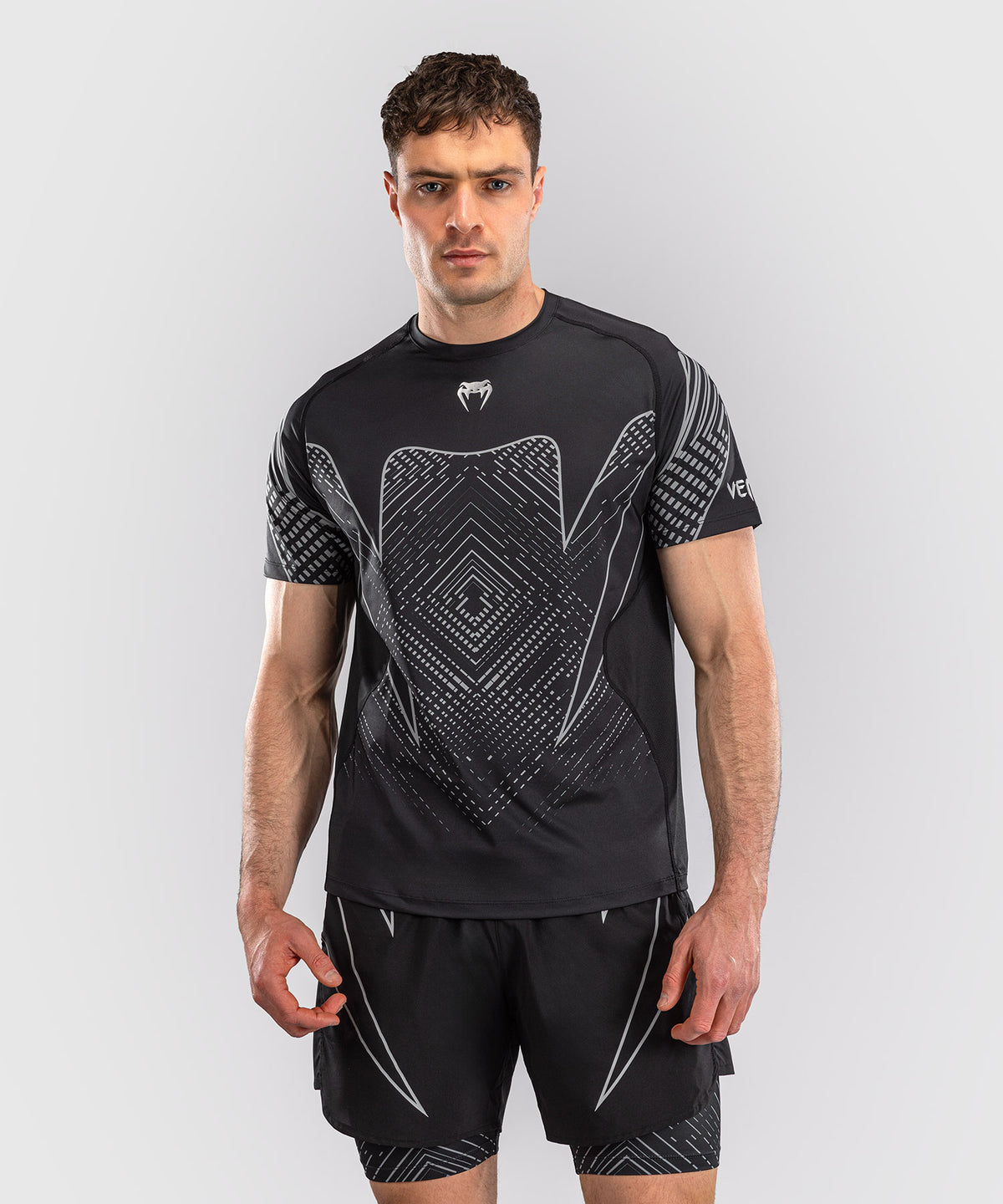 Venum Midnight Fury Dry-Tech T-Shirt - Black/Grey/Silver