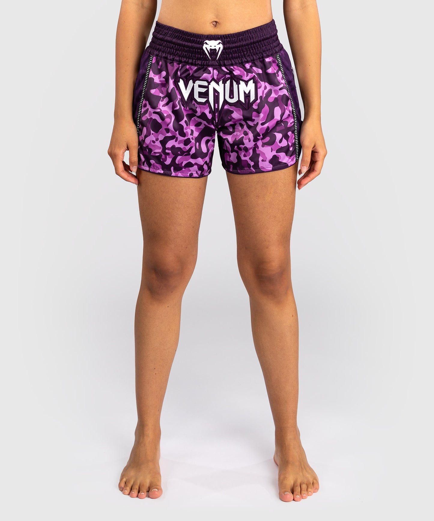Venum Iris Pantalones Cortos de Muay Thai - Ciruela/Rosa