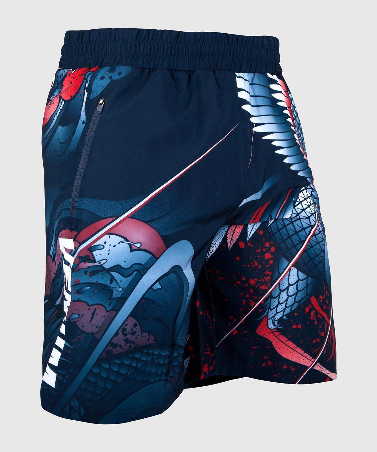 Short de sport Venum Rooster - Bleu Marine/Orange