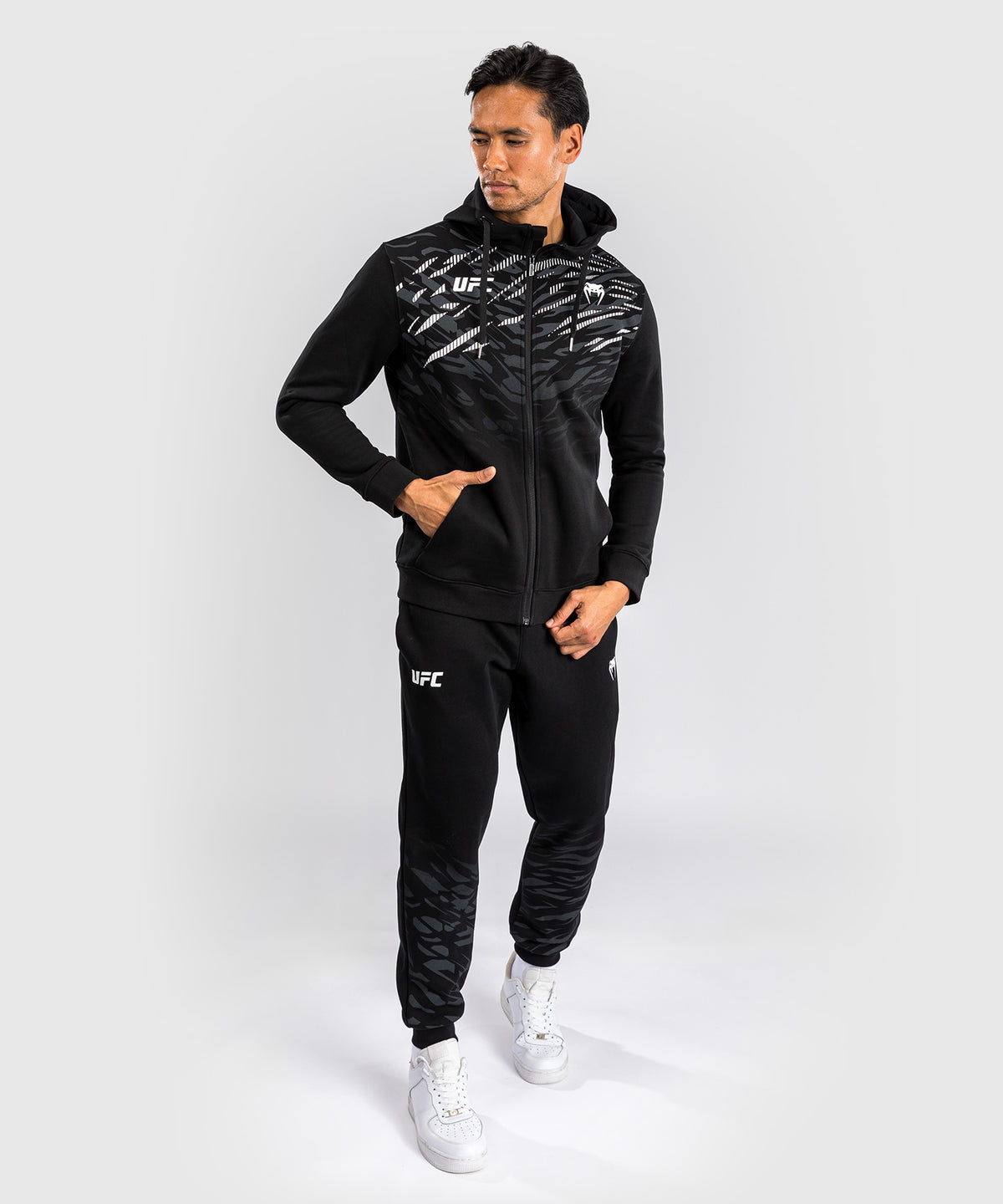 UFC Fusion by Venum Replica Felpa con Zip per Uomo - Nero