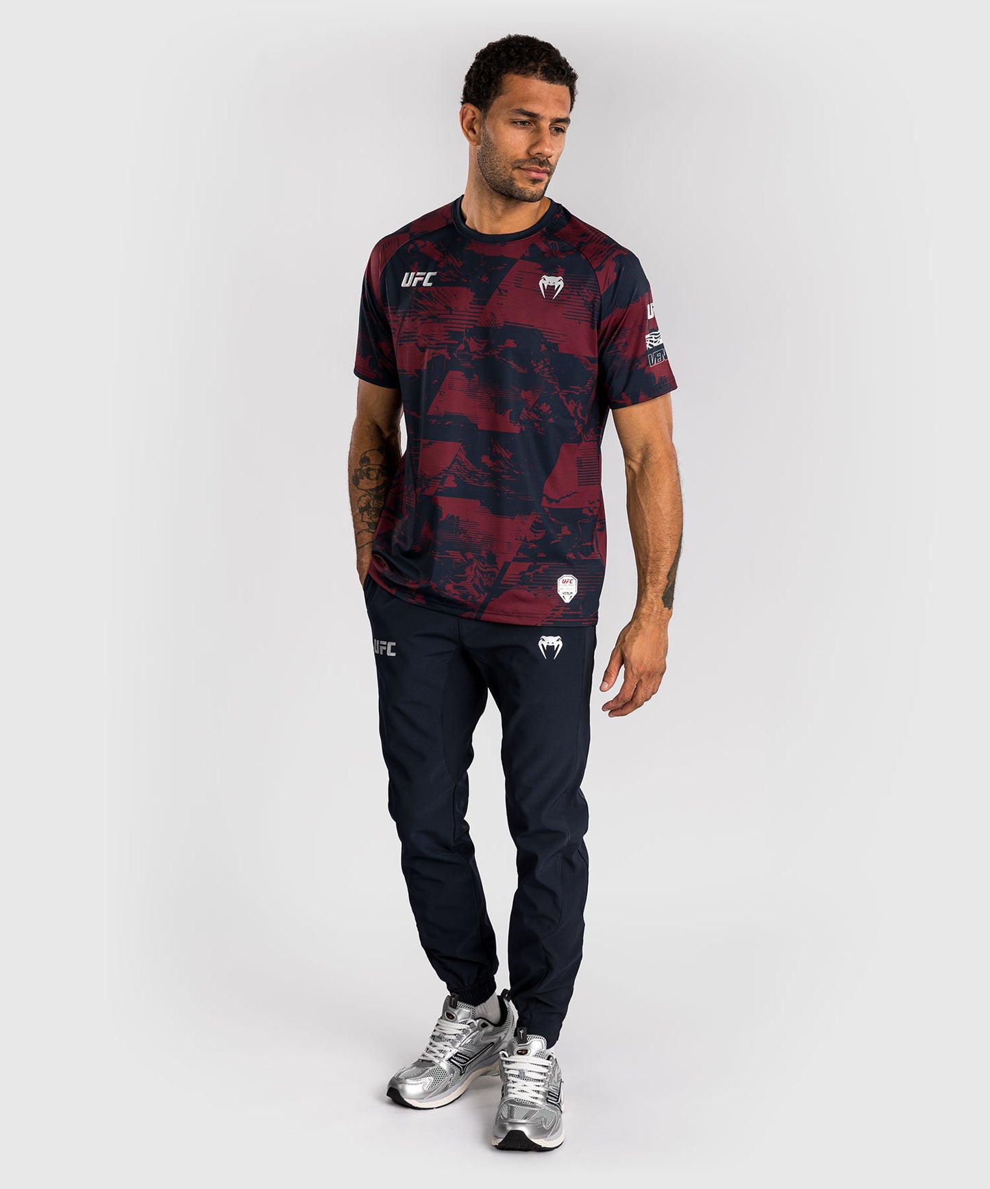 Men's UFC Zenith by Venum Burgundy Authentic Fight Week Performance Short Sleeve T-Shirt