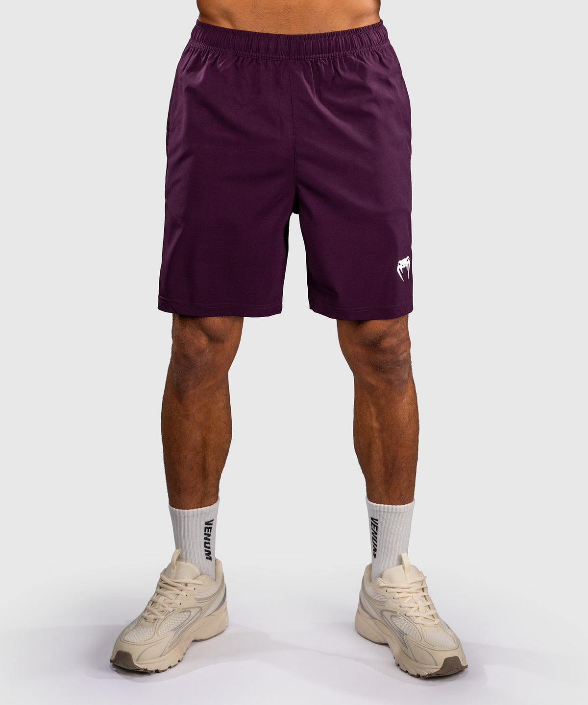 Venum Contender Training Shorts - Dark Purple/ White