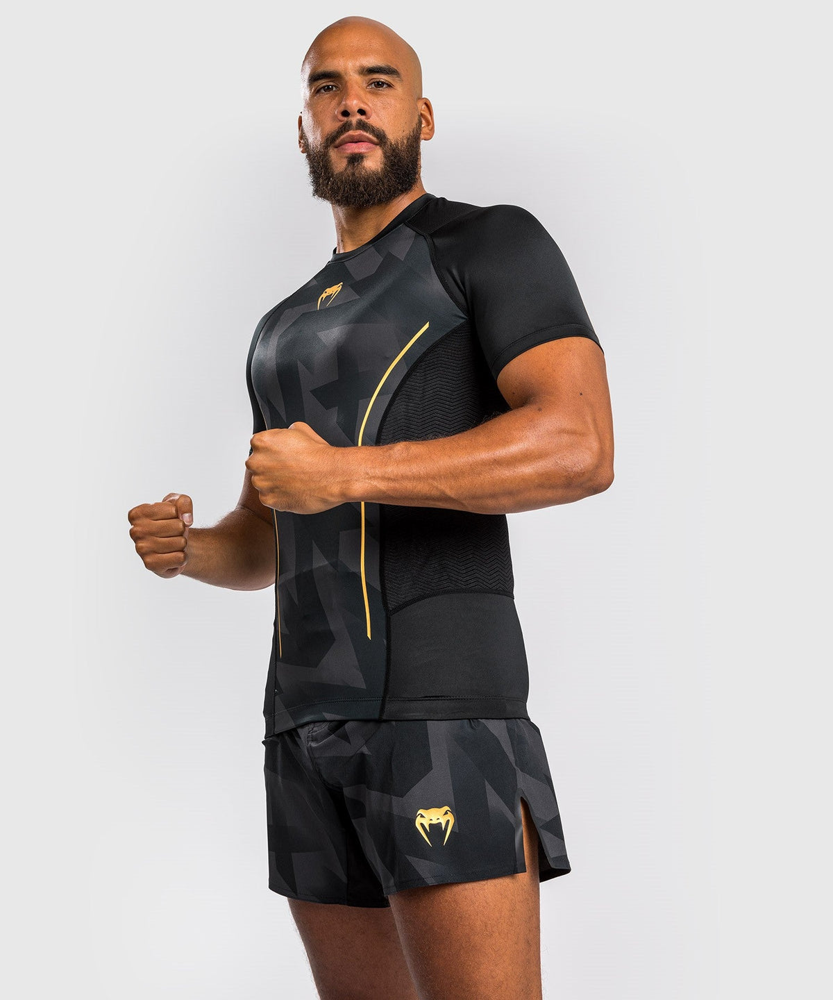 Venum Razor Rashguard - Kurzarm - Schwarz/Gold