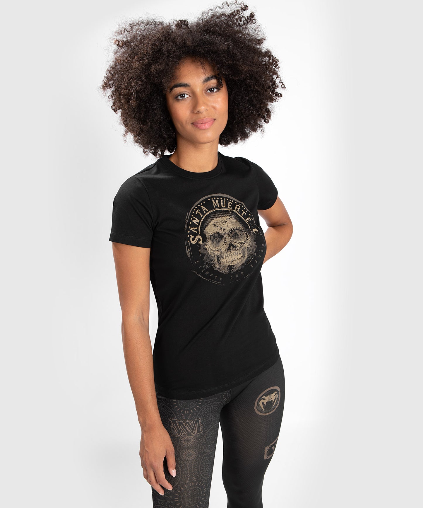 Camiseta de tirantes Venum Santa Muerte Dark Side para mujer - Negro/Marrón