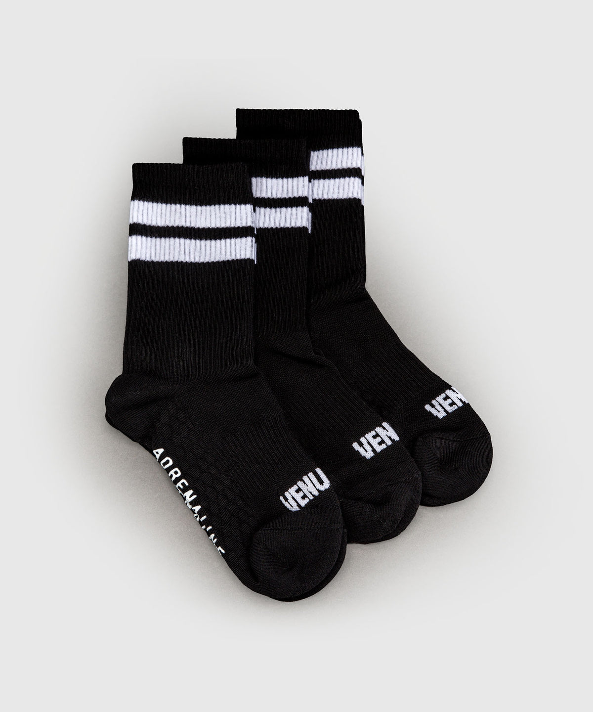 Venum Adrenaline Crew-Socken 3er-Pack - Schwarz/Weiß