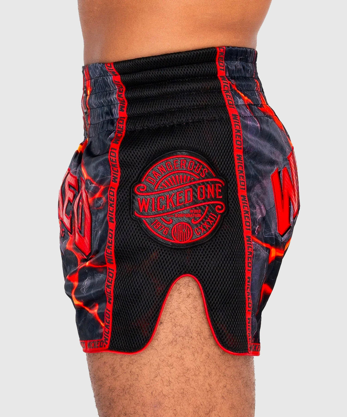Wicked One Magma Muay Thai Shorts - Black/Red