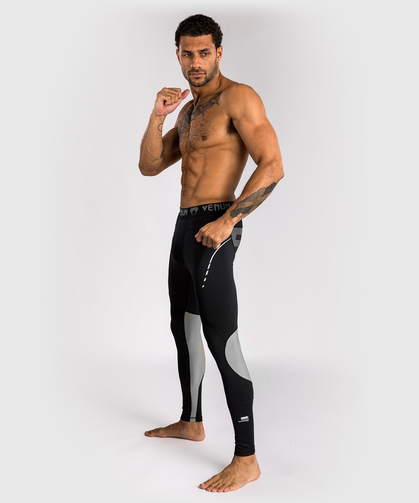 Venum Adrenaline Spats – Schwarz/Silbergrau