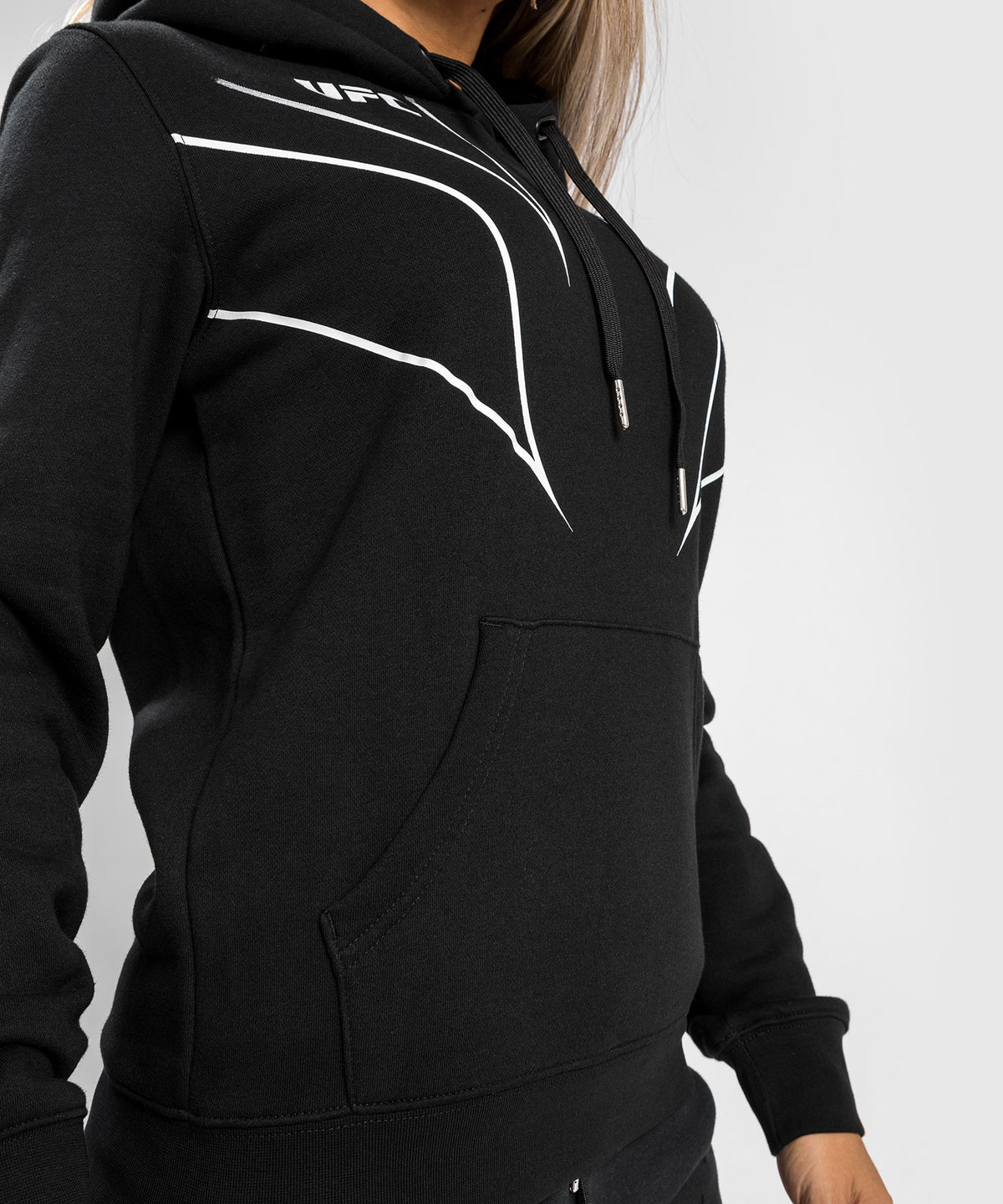 Felpa con cappuccio UFC Venum Fight Night 2.0 Replica Donna - Nero
