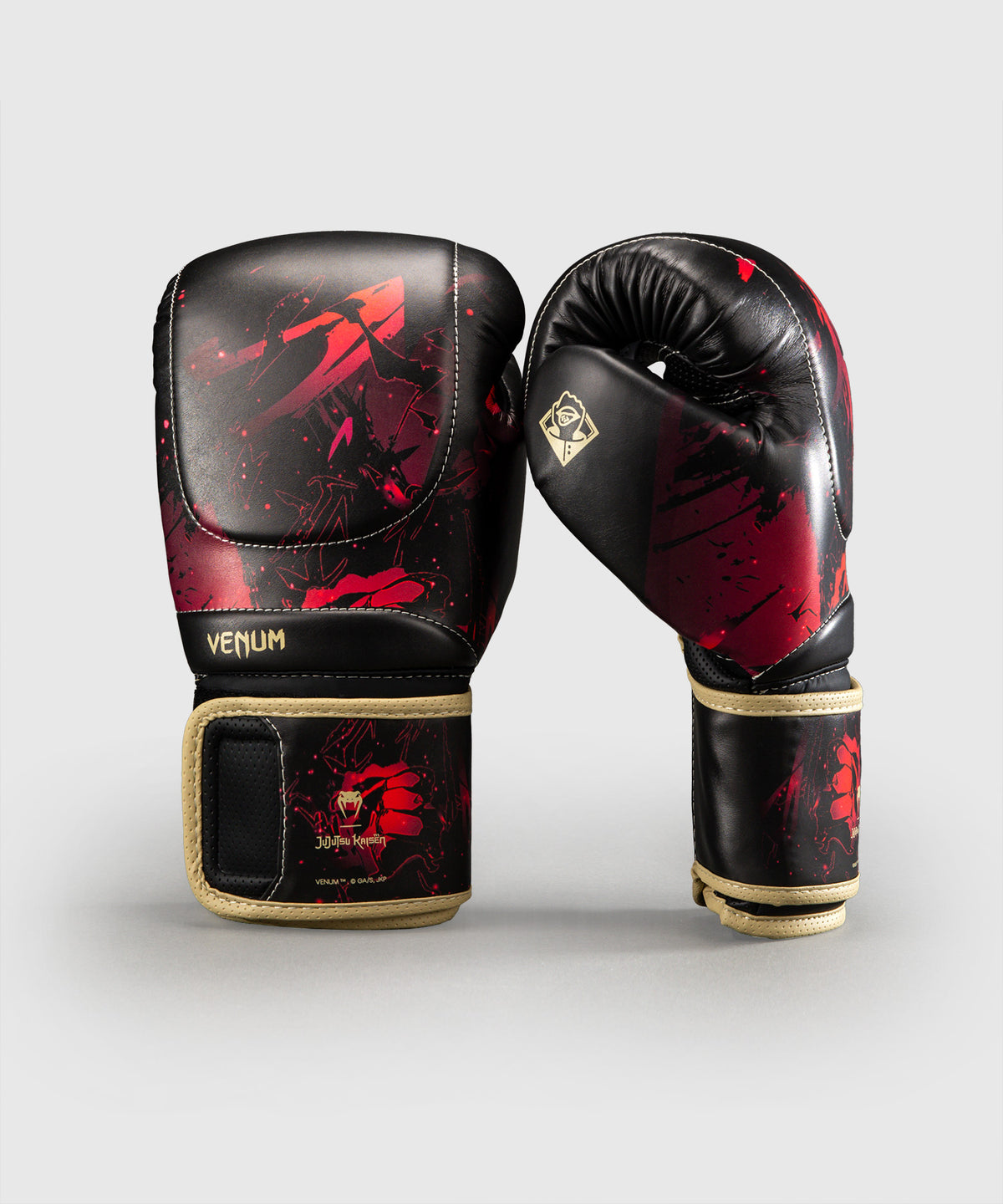 Jujutsu Kaisen x Venum Itadori Impact Evo Guantes de Boxeo – Negro/Rojo