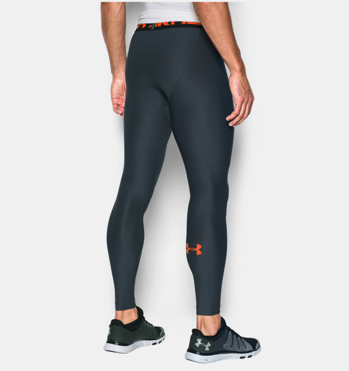 Under Armour HeatGear® Leggings – Grigio/Arancione