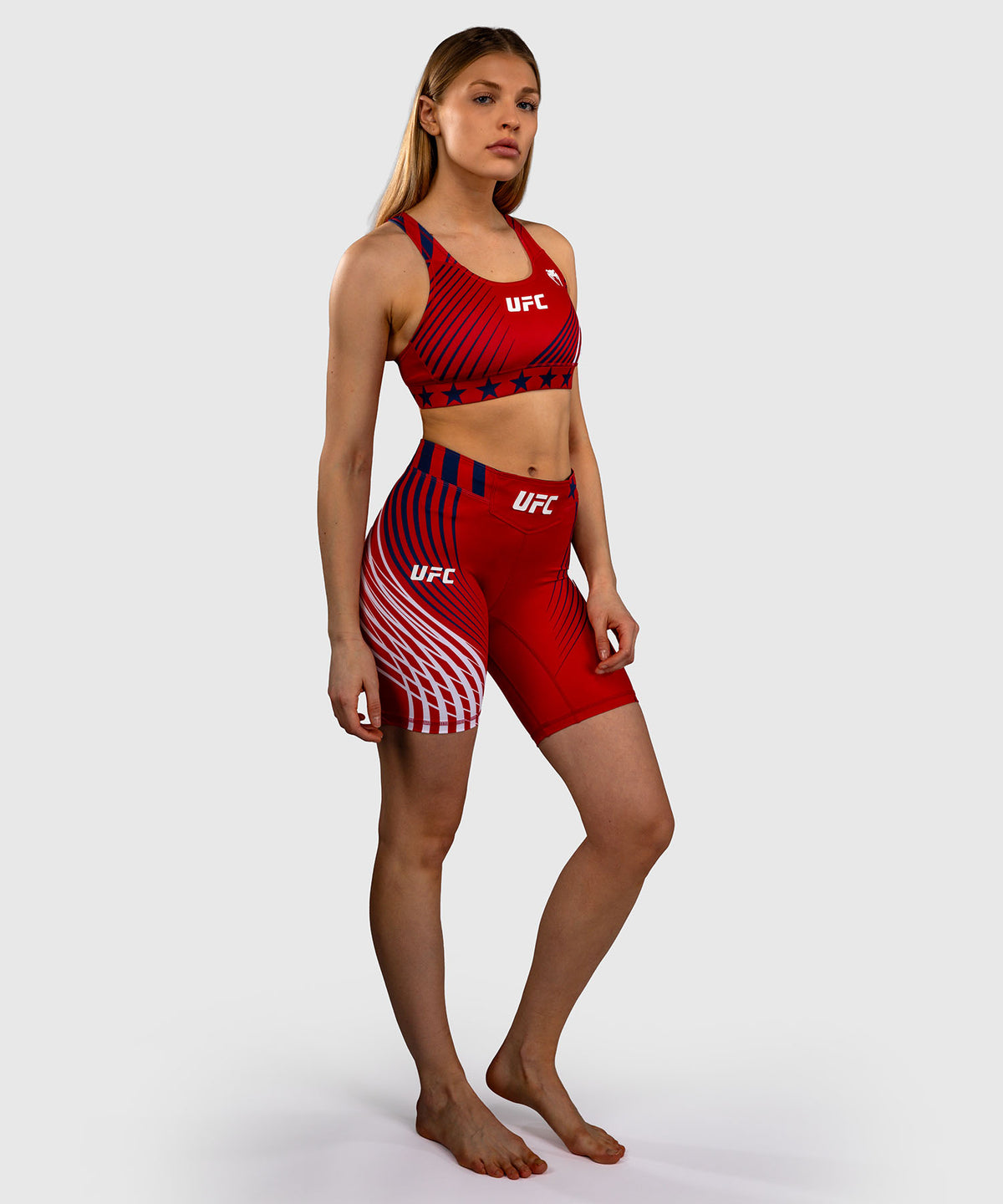 Official UFC Freedom 250 by Venum Authentic Short Vale Tudo coupe longue pour femme - Rouge