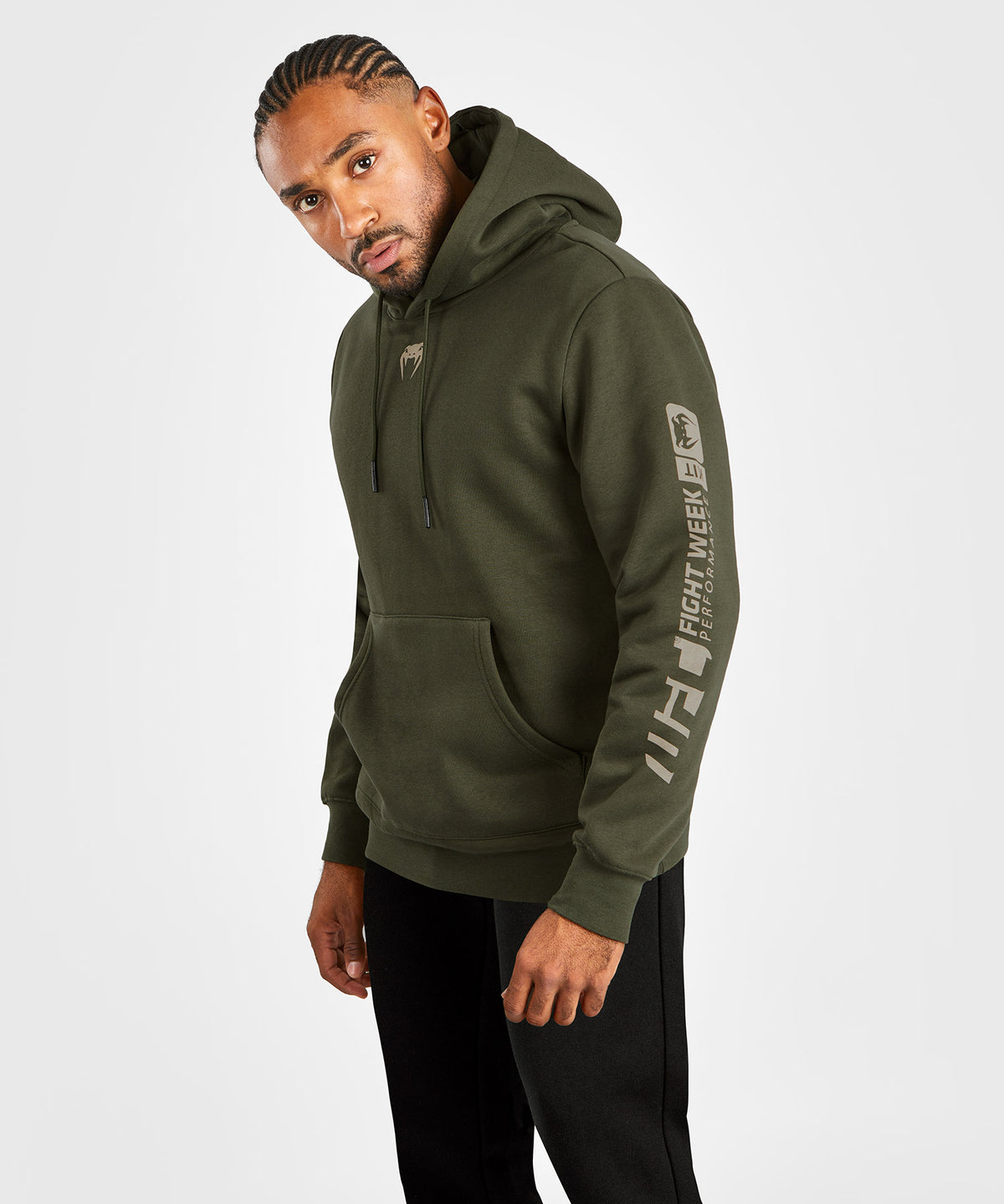 UFC Adrenaline by Venum Fight Week Felpa con cappuccio da Uomo - Khaki