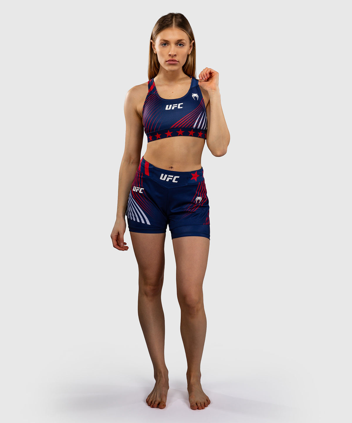 Official UFC Freedom 250 by Venum Authentic Fight Night Fight Shorts für Damen - Blau