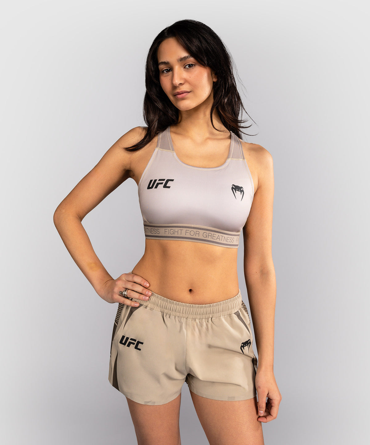 Brassière de Sport pour Femme Venum UFC Unity by Venum Authentic Fight Week - Sable