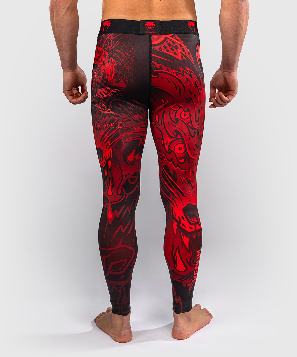 Pantalon de compression Venum Wolf Atak – Noir/Rouge