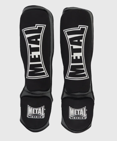 Metal Boxe Neoprene Shin and Foot Guards - Black