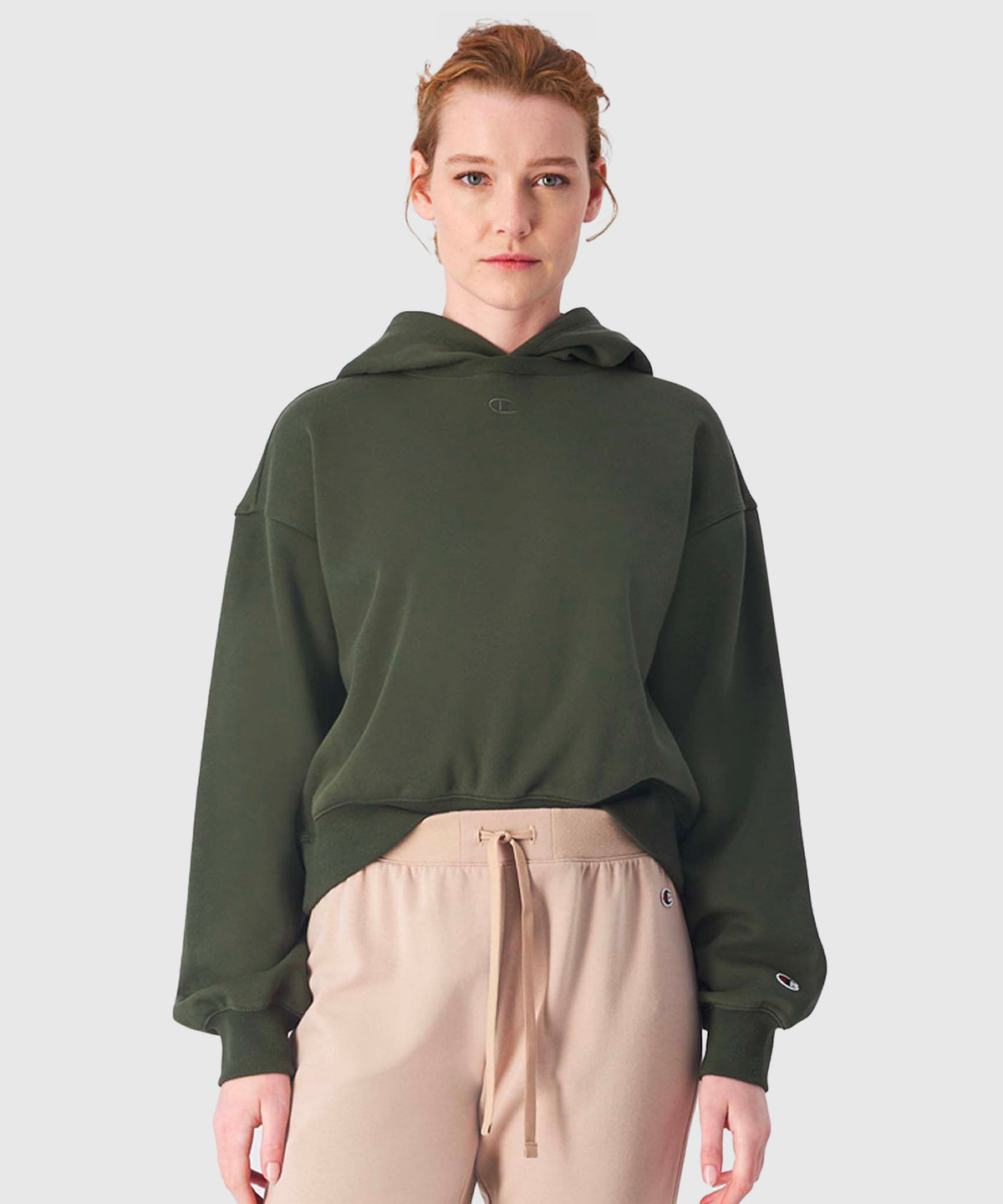 Sweat À Capuche Champion Femme Hooded - Kaki