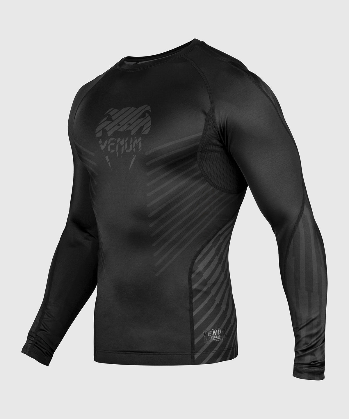 Venum Plasma Rashguard - Langarm - Schwarz/Schwarz