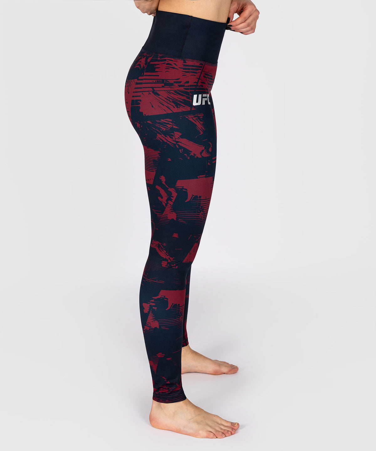 UFC Zenith by Venum Authentic Fight Week Damen-Leggings - Marineblau/Bordeauxrot/Silber