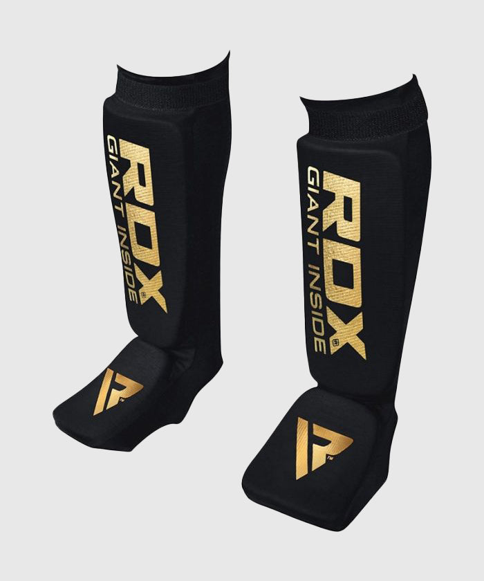 RDX Padded Shin Guards - Black/Gold