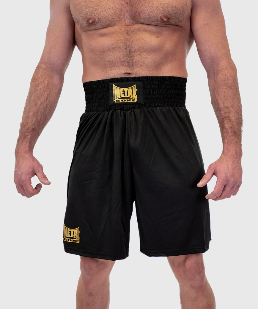 Short de MMA Metal Boxe Anglaise Metal Water - Noir/Or