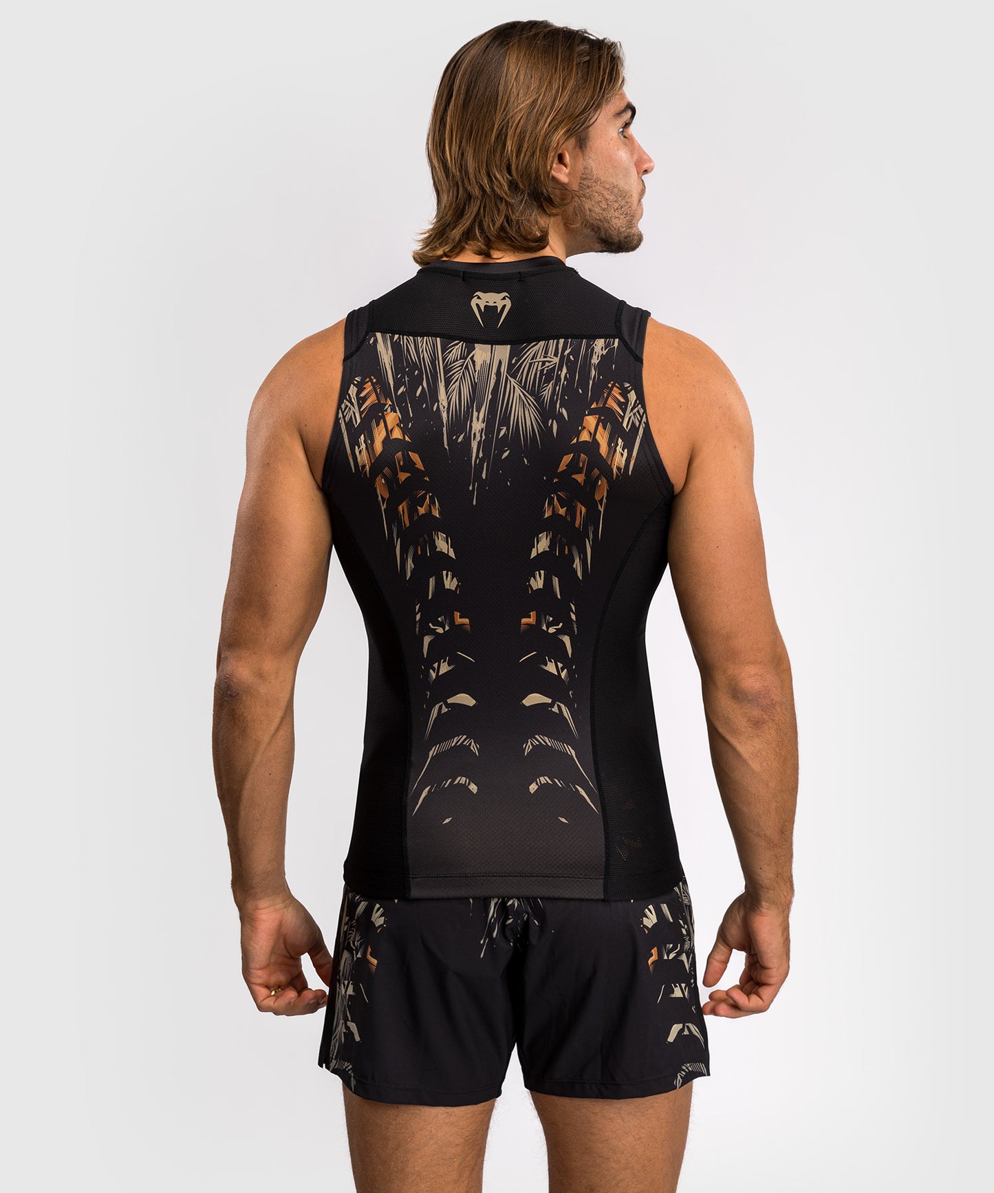 Venum Tiger Herren Ärmelloses Rashguard - Schwarz/Neonorange
