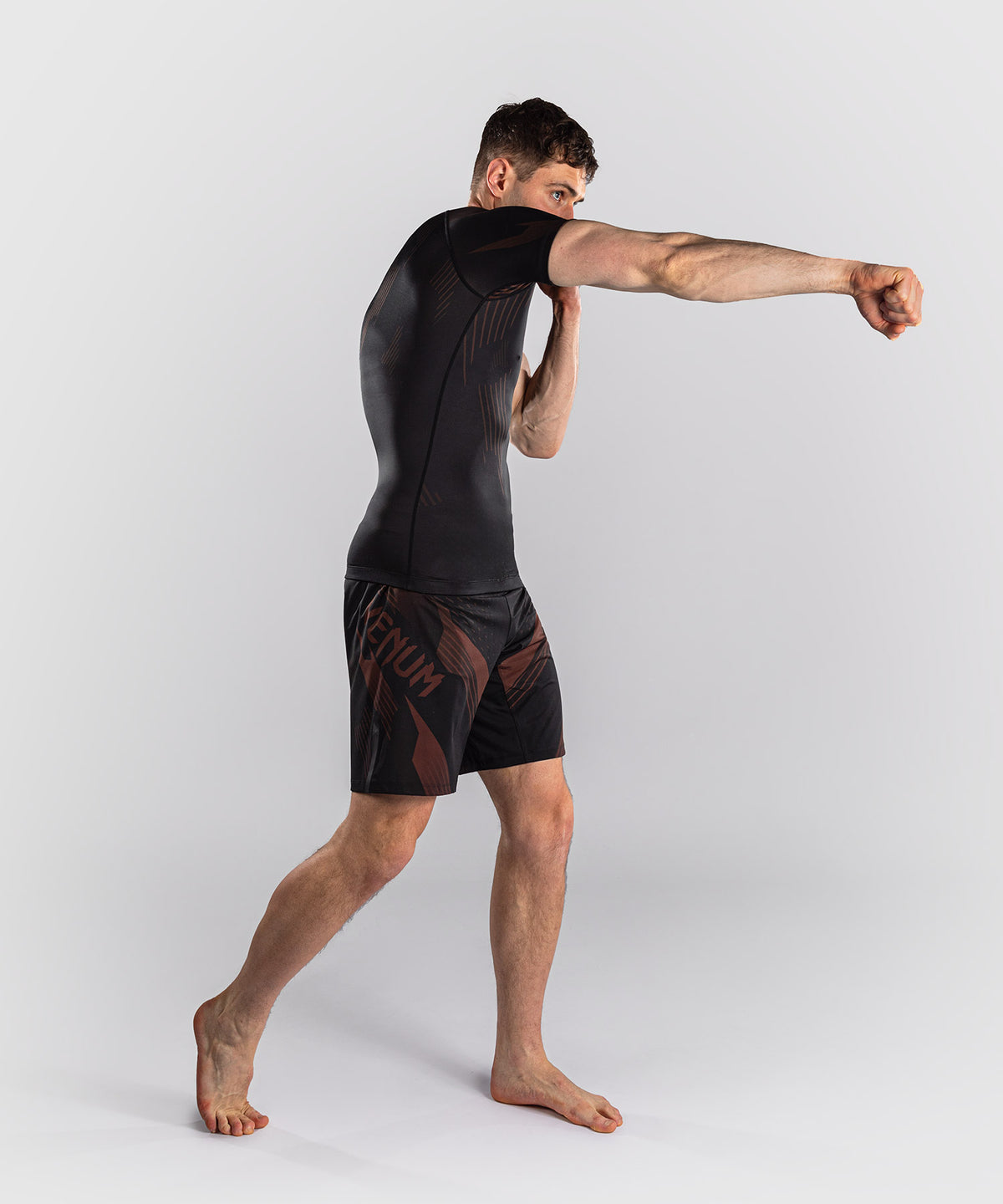 Venum No-Gi 6.0 Short Sleeve Rashguard - Black/Brown