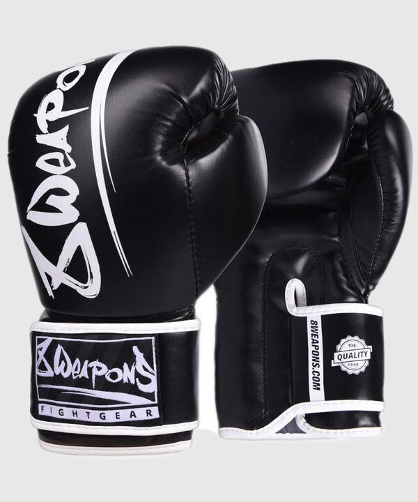 8 Weapons Unlimited Boxhandschuhe - Schwarz/Weiß