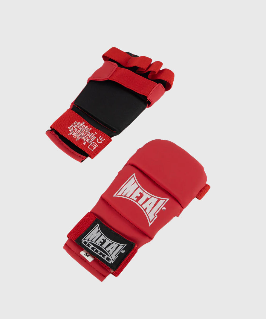 Gants de Metal Boxe Ju Jitsu - Rouge