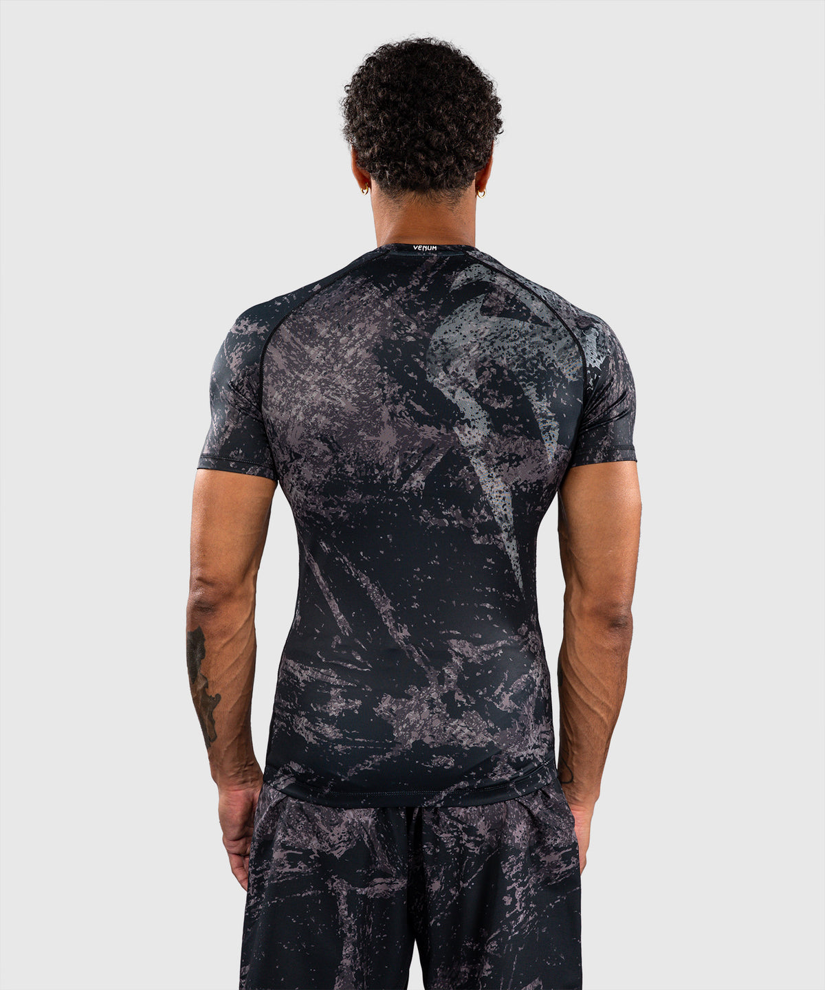 Rashguard à Manches Courtes Venum Rage & Workout - Noir/Gris
