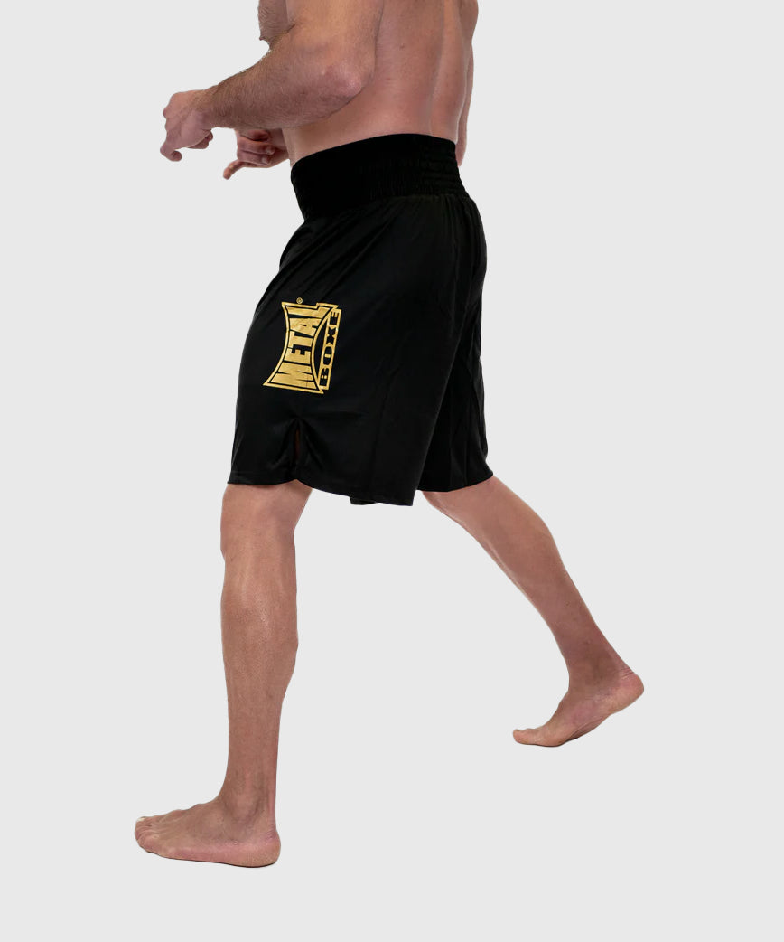 Short de MMA Metal Boxe Anglaise Metal Water - Noir/Or