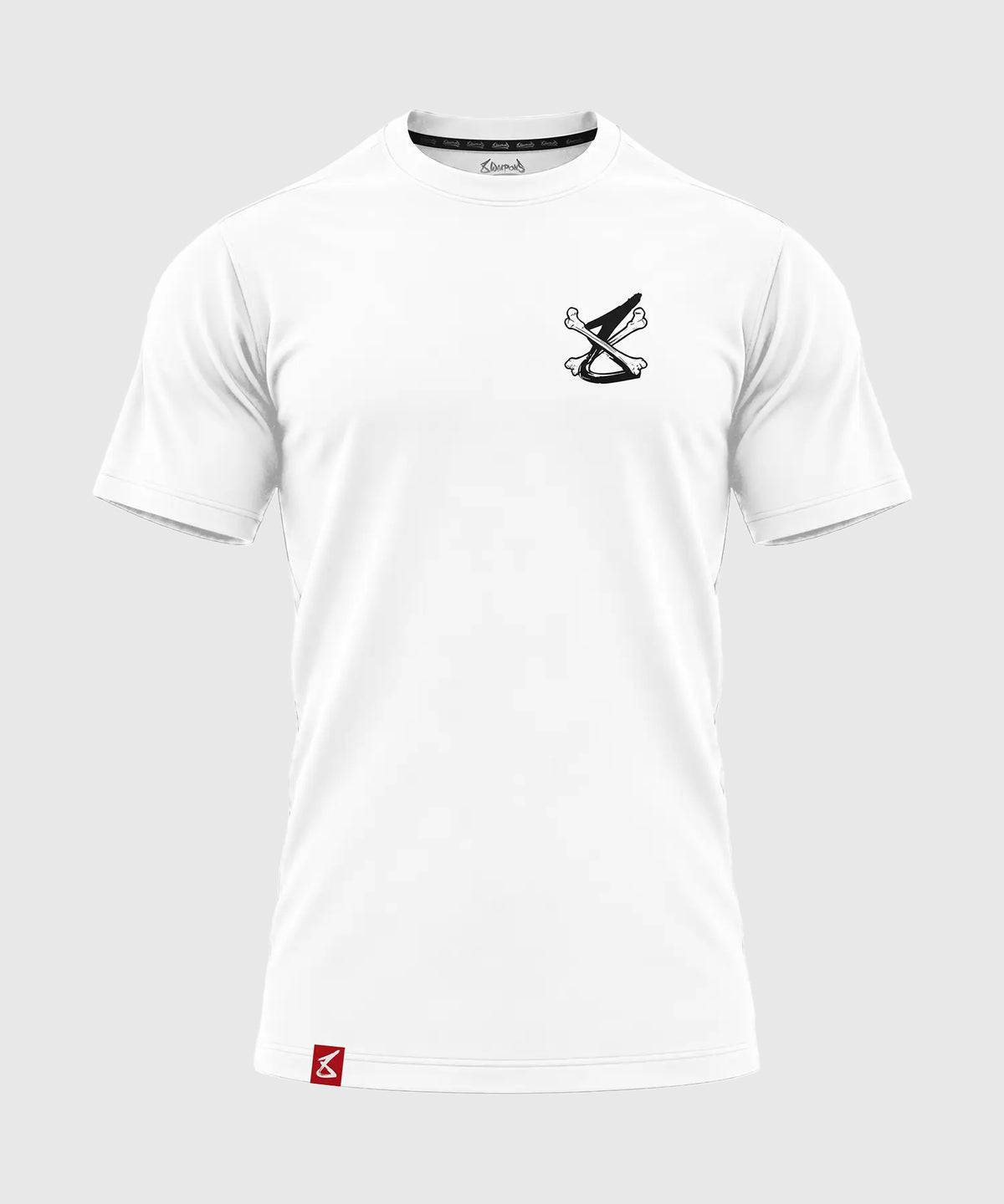 8 Weapons Skeleton T-Shirt – Weiß