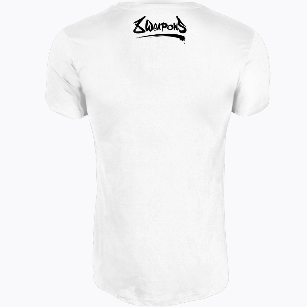 8 Weapons Sak Yant Tigers Muay Thai T-Shirt - Weiß