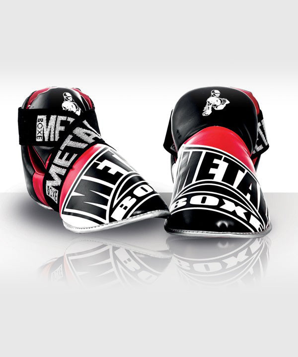 Metal Boxe Full léger Compétition Metal Schienbeinschoner - Schwarz