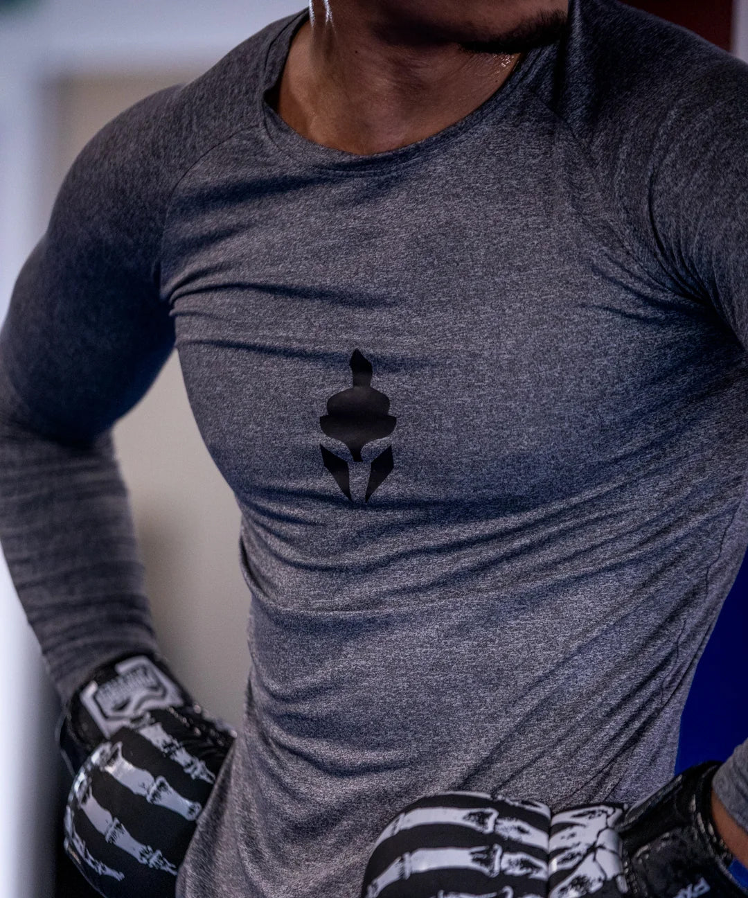 Tyce Skin Langarm-Kompressionsshirt - Grau