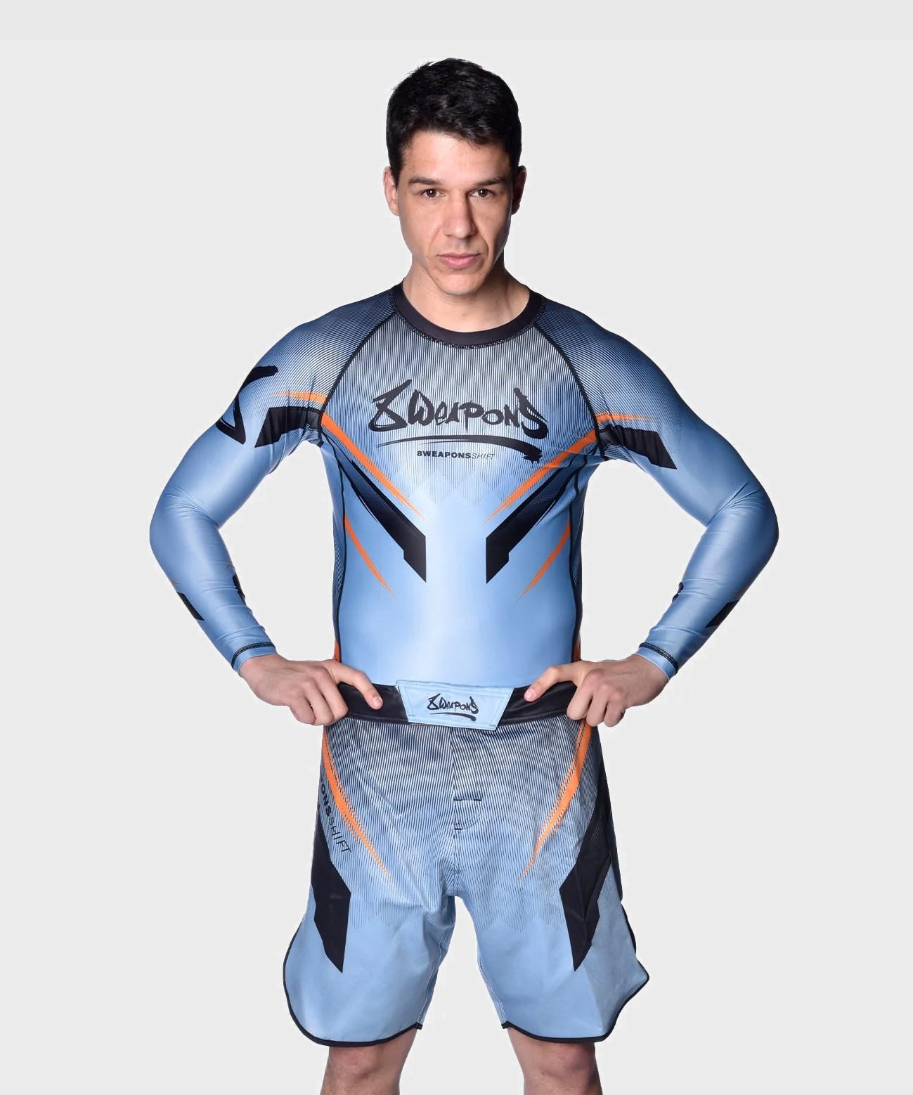 8 Weapons Shift Fightshorts - Azul/Negro/Naranja