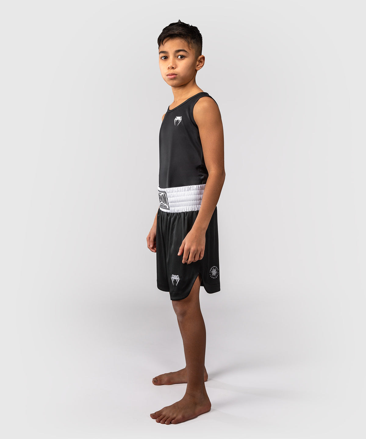 Venum Classic Pantaloncini da Boxe Per Bambini – Nero/Bianco