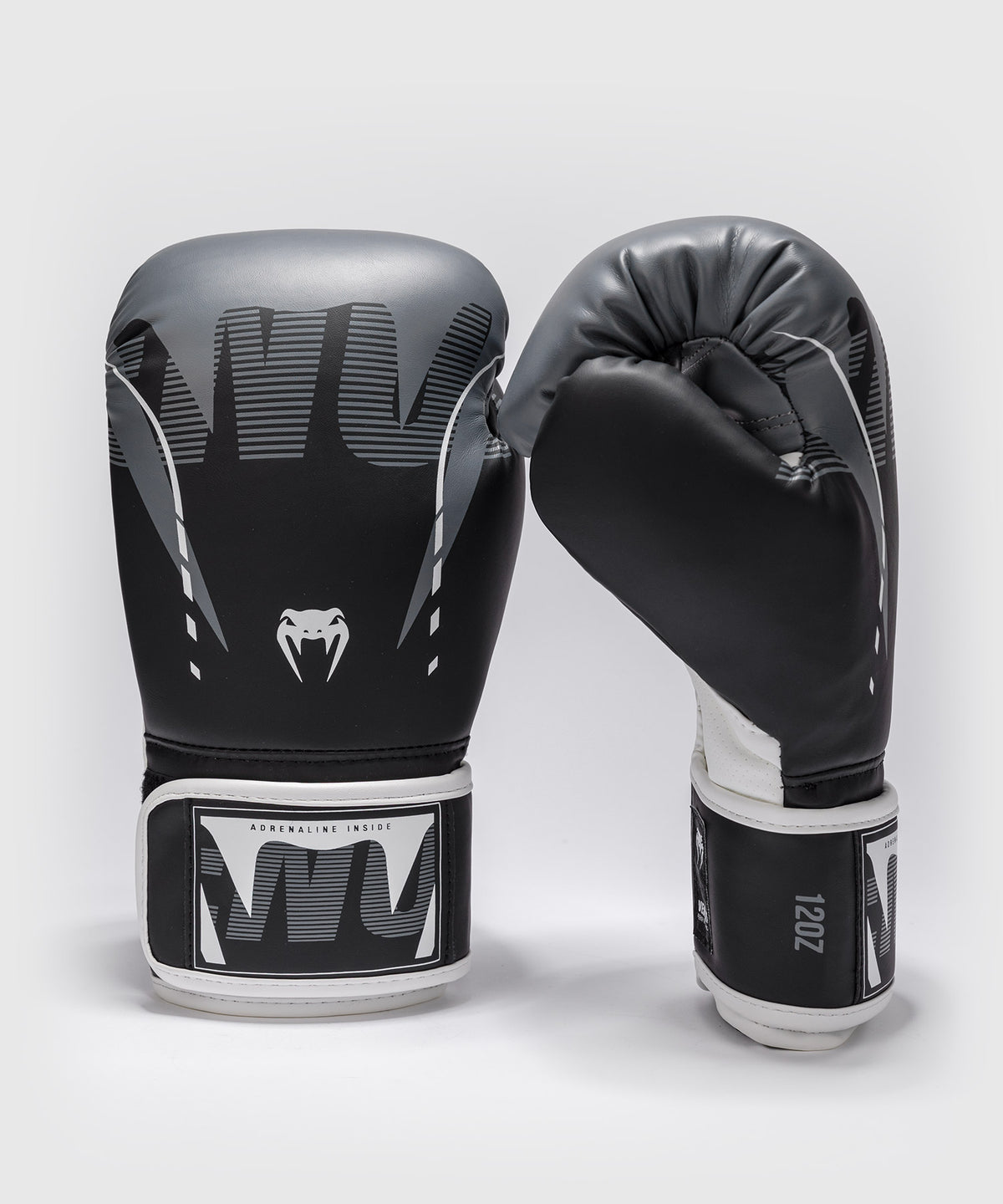 Venum Adrenaline Boxhandschuhe – Schwarz/Silbergrau