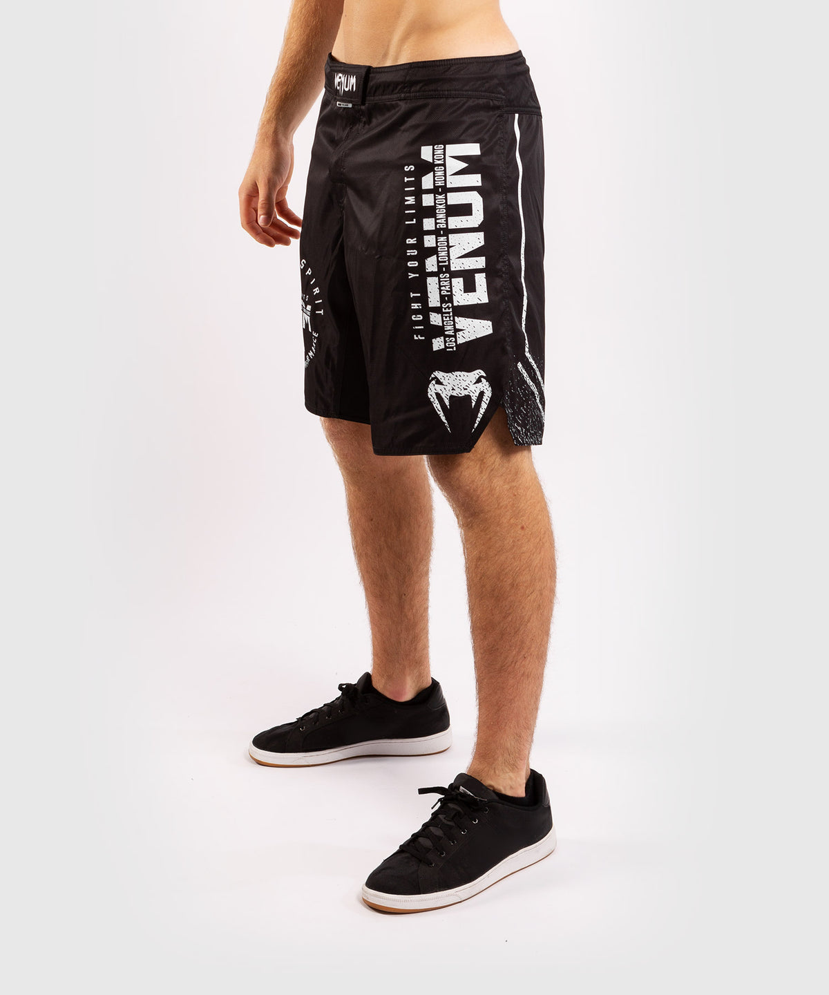 Pantaloncini da combattimento Venum Signature - Nero/Bianco