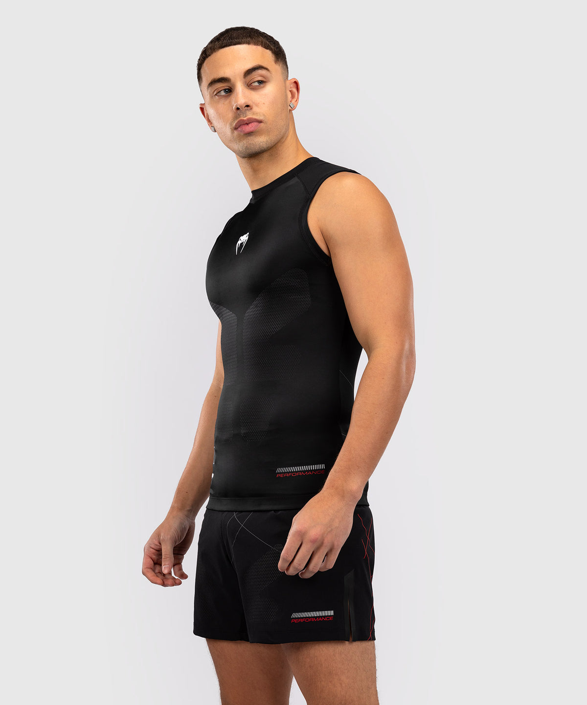 Venum Tactical XT Rashguard senza maniche - Nero/Rosso Fuoco