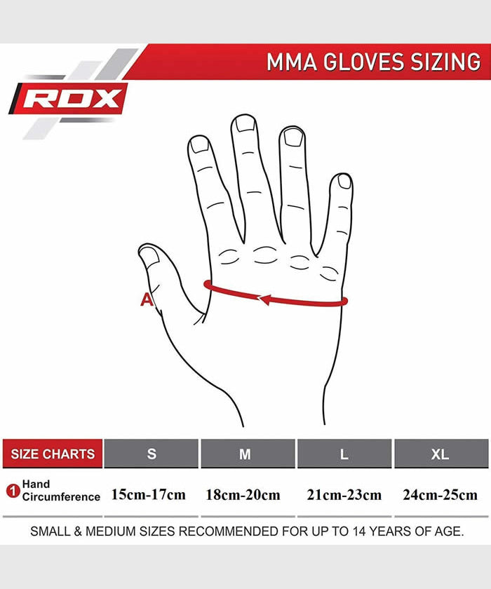 RDX Aura T-17 Guantoni da MMA Grappling - Nero/Bianco/Oro
