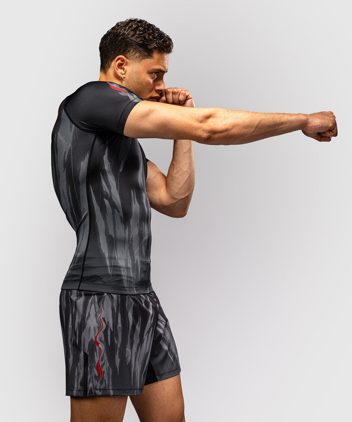 Venum Demon Rashguard a Maniche Corte - Nero/Grigio