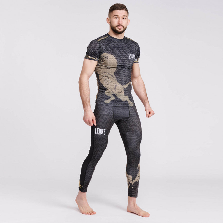 Leone Eracle Pantalones de Compresión - Negro/Grau
