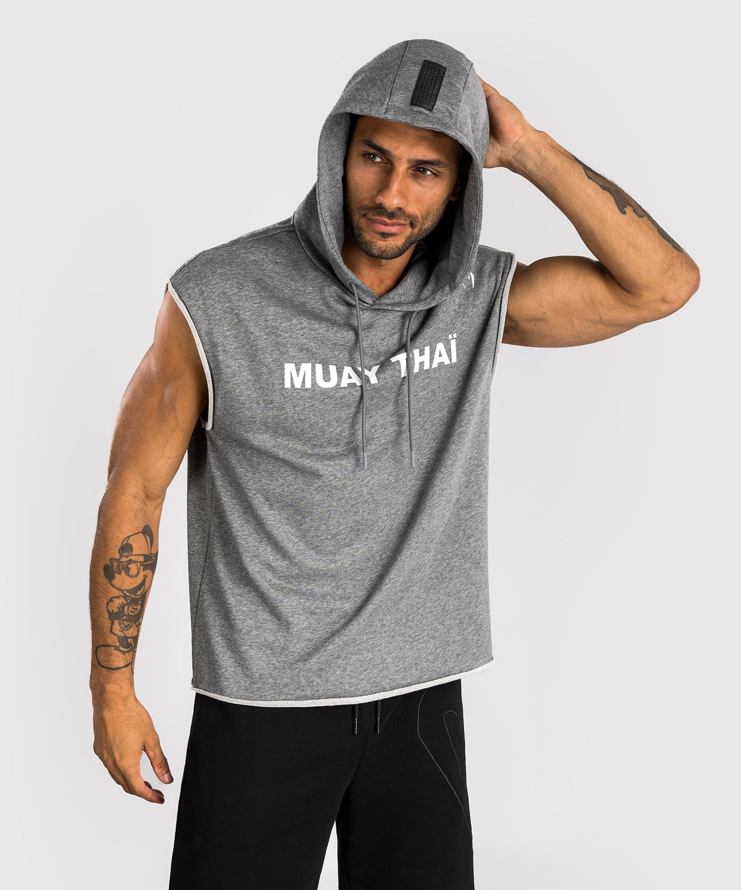 Venum Muay Thai VT Ärmelloser Kapuzenpullover – Meliert Grau