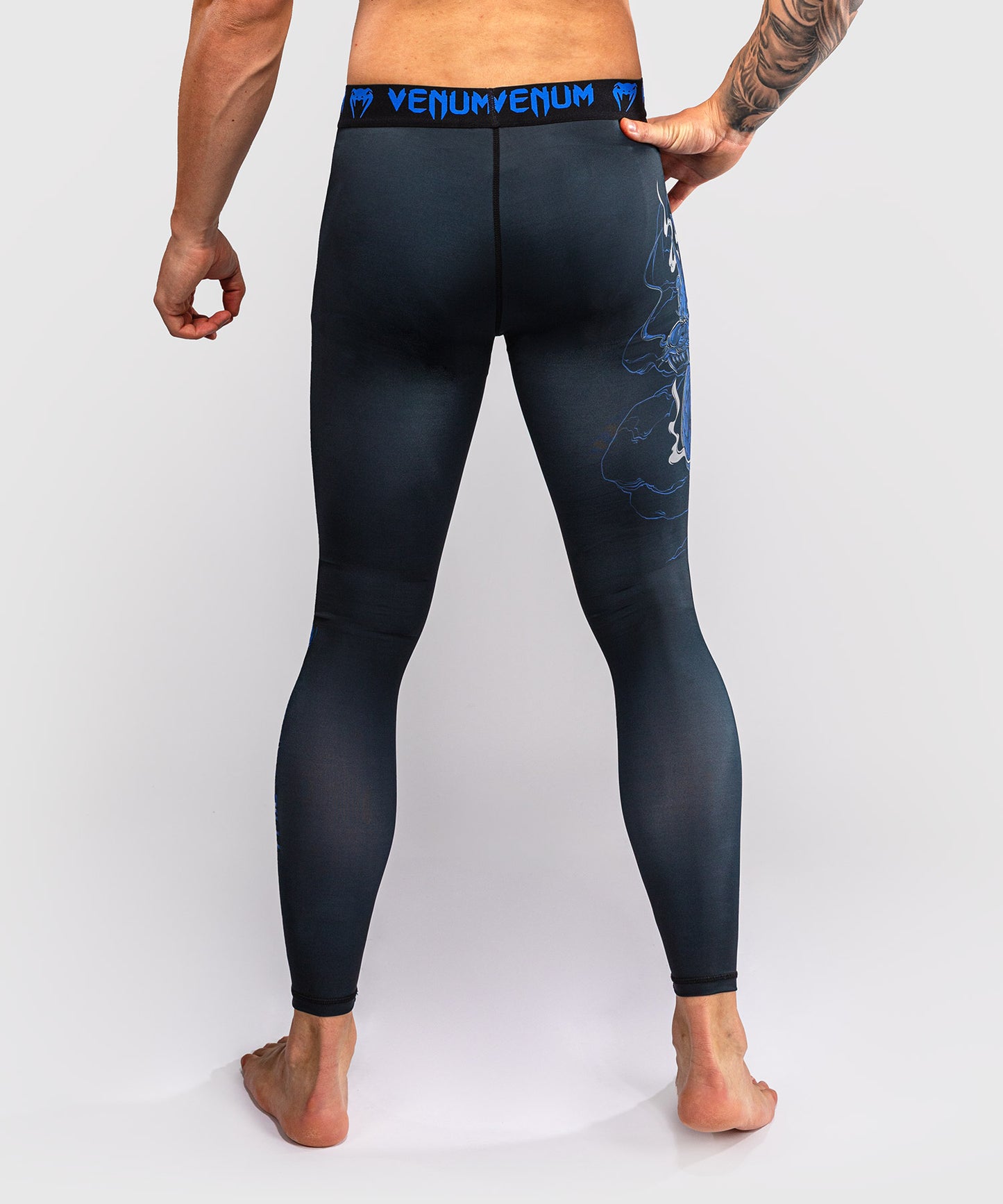 Pantalon de compression Venum Thunder Dragon – Noir/Bleu Royal