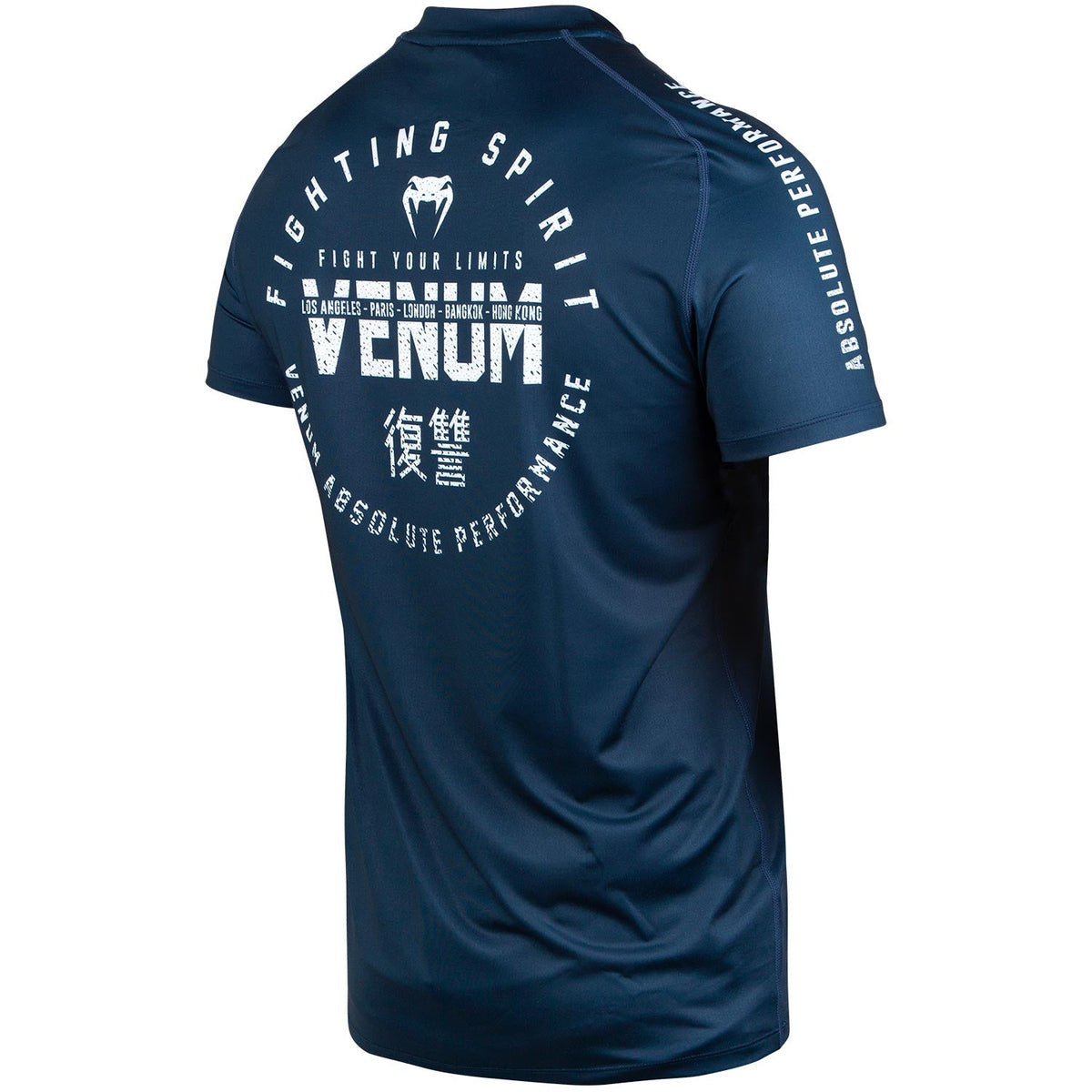 T-shirt Dry Tech Venum Signature - Bleu Marine/Blanc