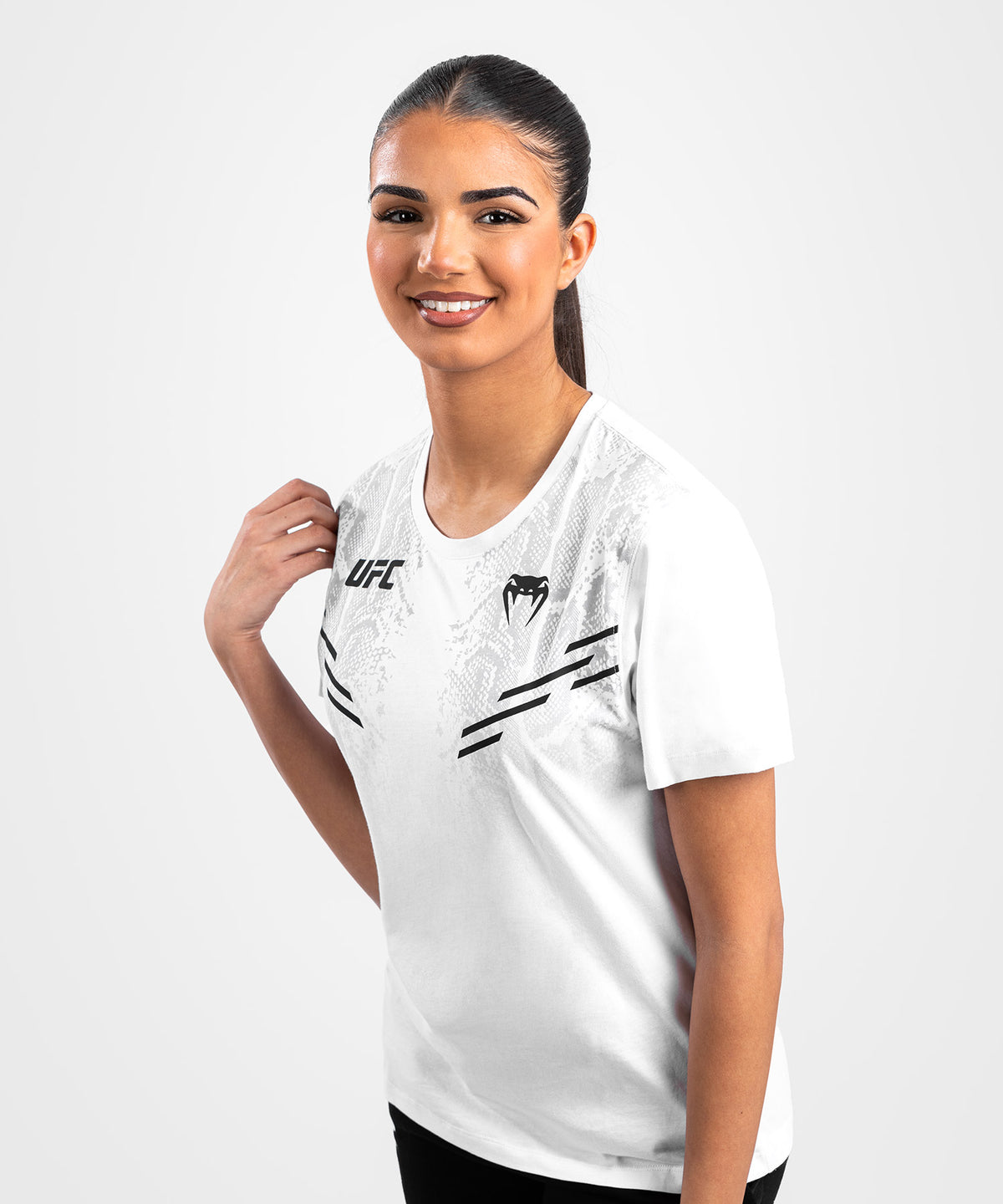 UFC Adrenaline by Venum Replica Kurzarm-T-Shirt für Frauen - Weiß